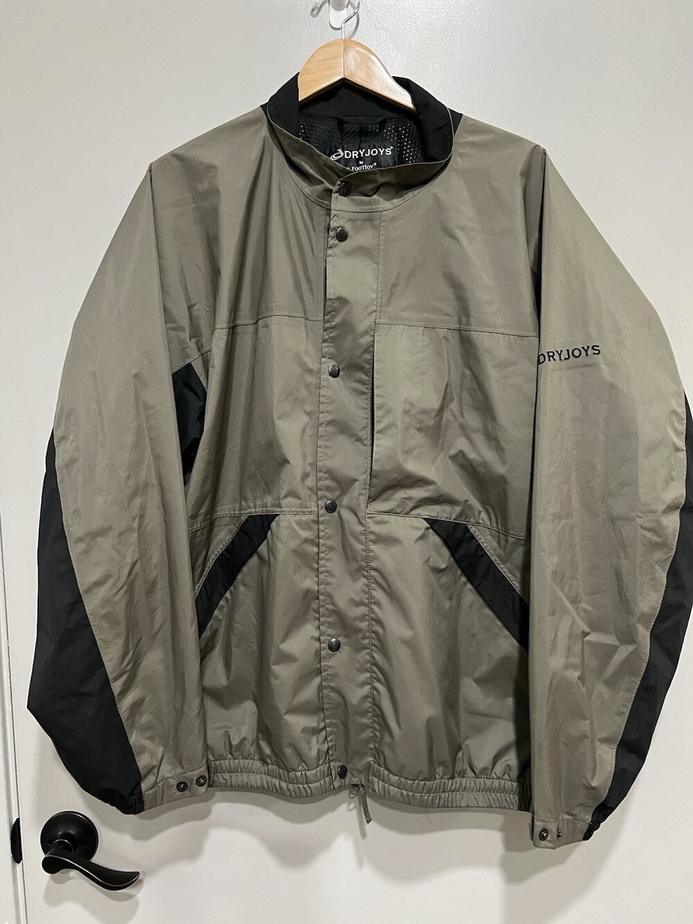 Footjoy Jacket Tan / black Drygood Rain Windbreaker vented Golf Men's XL